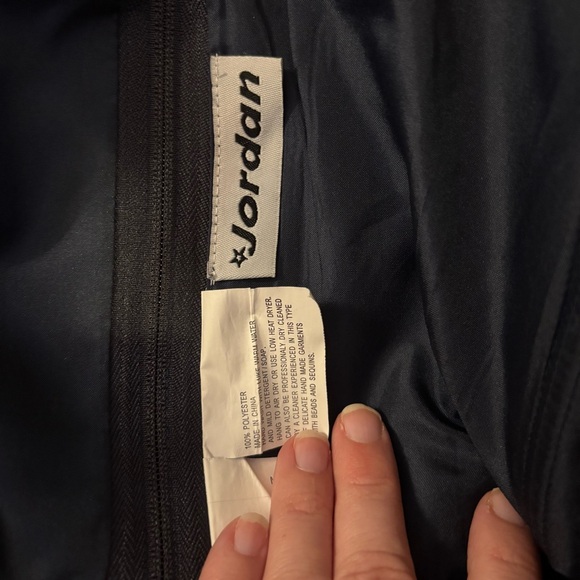 Vintage Size 22 Jordan Midnight Blue Navy Strapless Gown Prom Black Tie Beaded - Picture 7 of 8